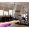 Progress Lighting P2570-15 Protruding Mount, 2 Black Blades Ceiling fan, Polished Chrome, 18.13×56.00×56.00(Polished Chrome)
