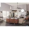 Progress Lighting P2574-8030K Protruding Mount, 5 Toasted Oak Blades Ceiling fan with 18 watts light, Forged Black(Antique Nickel)