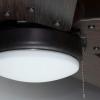 Progress Lighting P2574-8030K Protruding Mount, 5 Toasted Oak Blades Ceiling fan with 18 watts light, Forged Black(Forged Black)