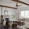 Progress Lighting P2576-2030K Protruding Mount, 5 Walnut Blades Ceiling fan with 18 watts light, Antique Bronze(Antique Bronze)
