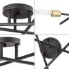 Progress Lighting P350225-020 Astra Collection 3-Light Modern Semi-Flush Mount Light Antique Bronze