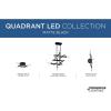 Quadrant LED Collection 4-Light Matte Black Frosted Glass Modern Flush Mount Ceiling Light