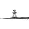Progress Lighting P2570-15 Protruding Mount, 2 Black Blades Ceiling fan, Polished Chrome, 18.13×56.00×56.00(Polished Chrome)