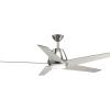 Progress Lighting P2582-0930K Protruding Mount, 5 Silver Blades Ceiling fan with 18 watts light, Brushed Nickel(Brushed Nickel)