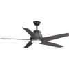 Progress Lighting P2582-0930K Protruding Mount, 5 Silver Blades Ceiling fan with 18 watts light, Brushed Nickel(Graphite)