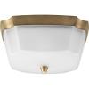 Progress Lighting P3870-109 Addison Collection 2-Light Flushmount, Brushed Bronze