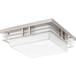 Progress Lighting Helm Collection One-Light 11″ LED Flush Mount(Nickel)