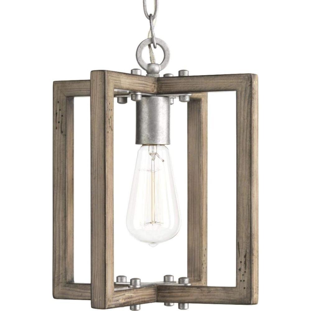 image:imageProgress Lighting Cinq Collection 1Light Antique Bronze Antique Mirror Glass Global Pendant Light
