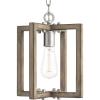 Progress Lighting Cinq Collection 1-Light Antique Bronze Antique Mirror Glass Global Pendant Light