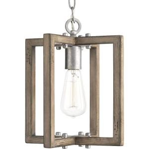 Progress Lighting Cinq Collection 1-Light Antique Bronze Antique Mirror Glass Global Pendant Light