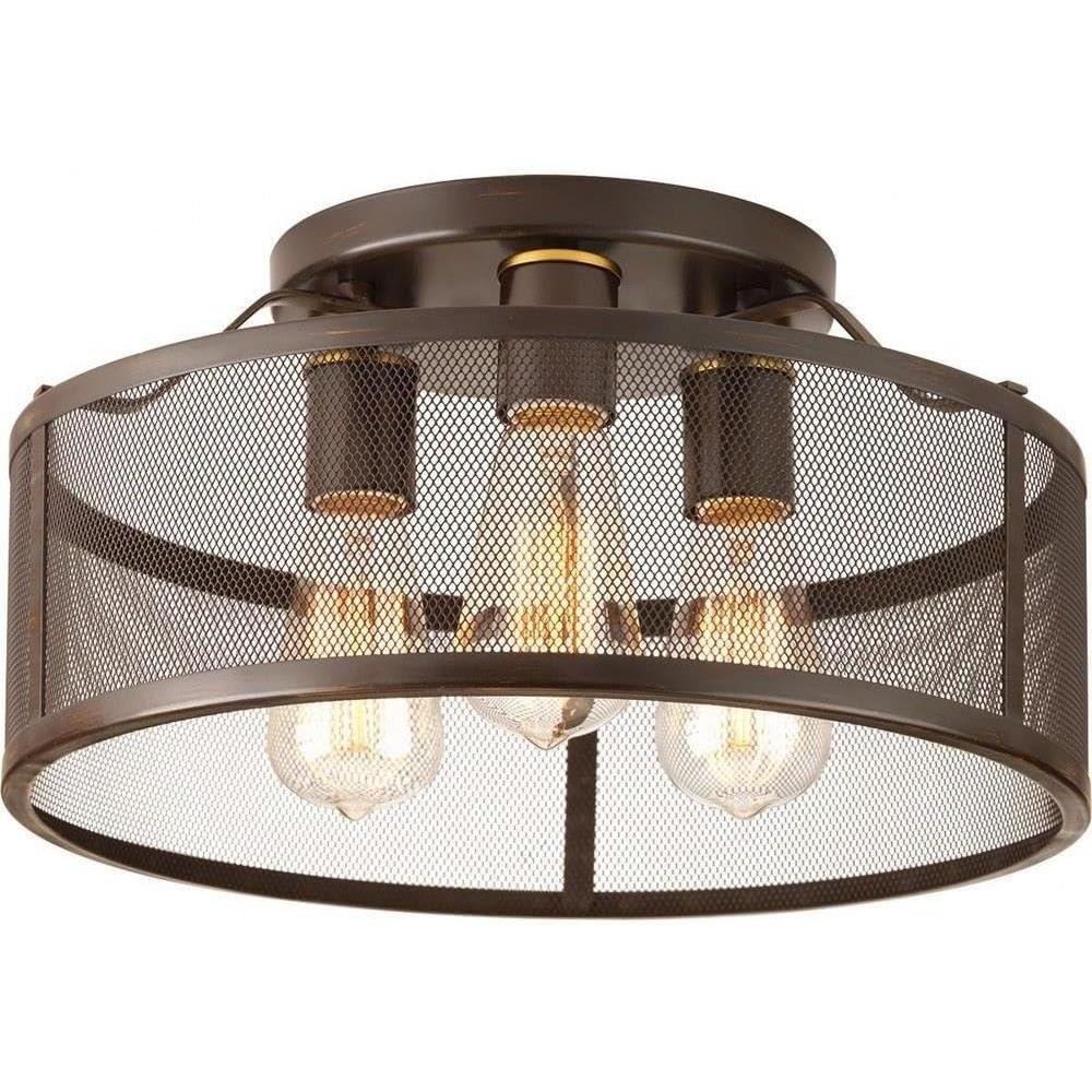 image:imageProgress Lighting Swing Collection ThreeLight 15 Flush MountBronze