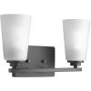 Progress Lighting Debut Collection 2-Light Farmhouse Bath Vanity Light Graphite(Graphite)