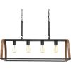 Progress Lighting Trestle Collection 4-Light Farmhouse Chandelier Light Gilded Iron