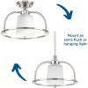 West Village Collection 13-1/2″ One-Light Semi-Flush Convertible(Bronze)