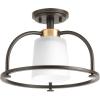 West Village Collection 13-1/2″ One-Light Semi-Flush Convertible(Bronze)