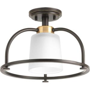 West Village Collection 13-1/2″ One-Light Semi-Flush Convertible(Bronze)
