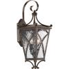 Progress Lighting Cadence Collection 3-Light Clear Water Seeded Glass Luxe Outdoor Large Wall Lantern Light Oil Rubbed Bronze(Bronze)