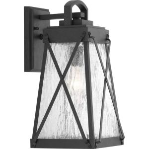 Progress Lighting P560032-031 Creighton One-Light Medium Wall Lantern, Black(Black)