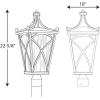 Progress Lighting Cadence Collection 3-Light Clear Water Seeded Glass Luxe Outdoor Post Lantern Light Oil Rubbed Bronze