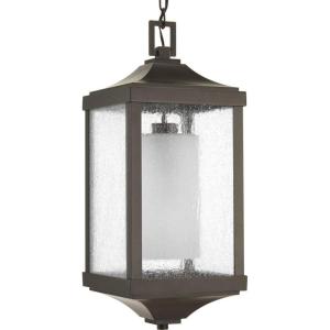 Progress Lighting P550003-020 Devereux One-Light Hanging Lantern, Brushed Bronze