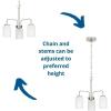 Progress Lighting P400274-009 Merry Chandeliers, Nickel(Brushed Nickel)