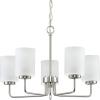 Progress Lighting P400274-009 Merry Chandeliers, Nickel(Nickel)