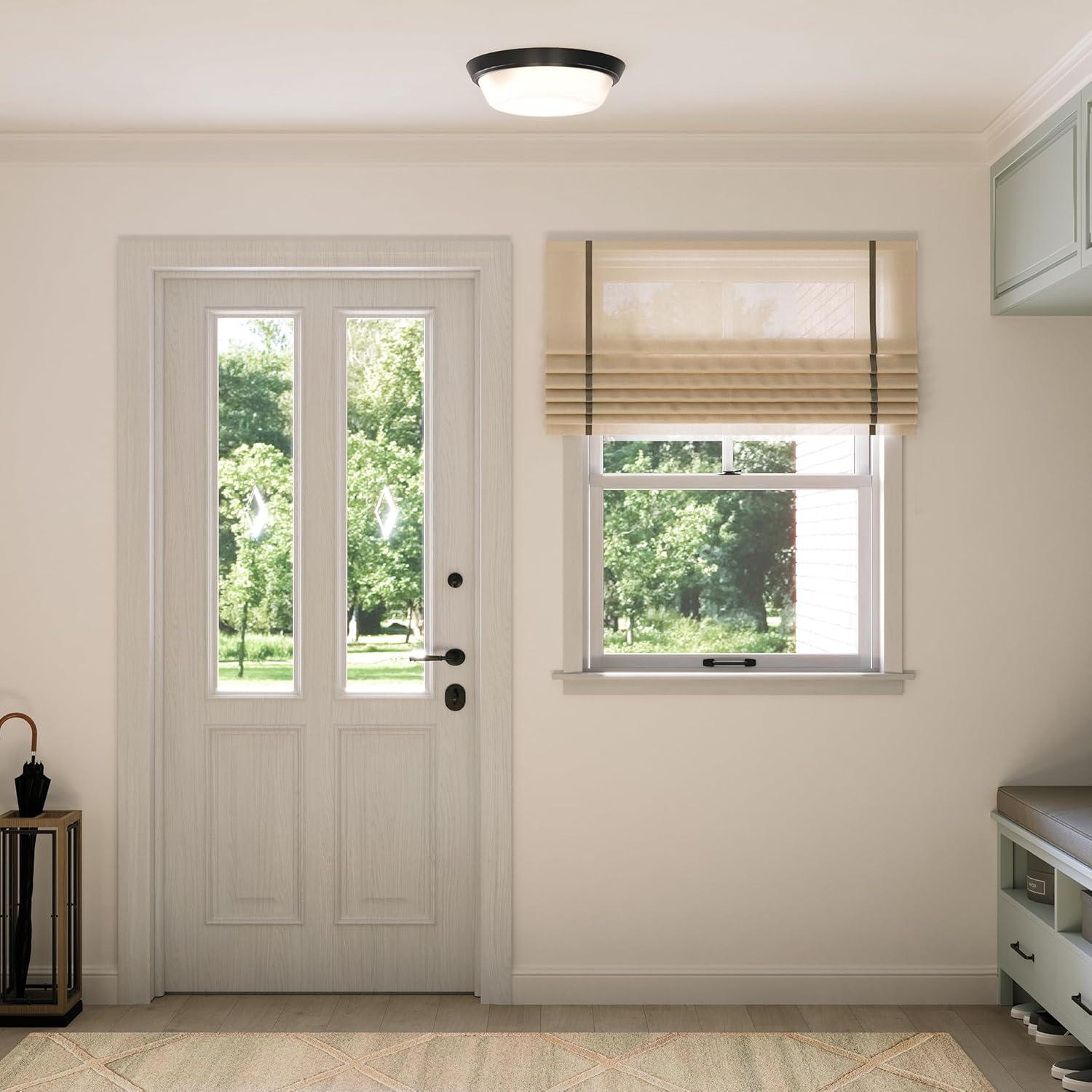 image:imageProgress Lighting Edessa Collection TwoLight Large Flush Mount Light with White Glass Shade