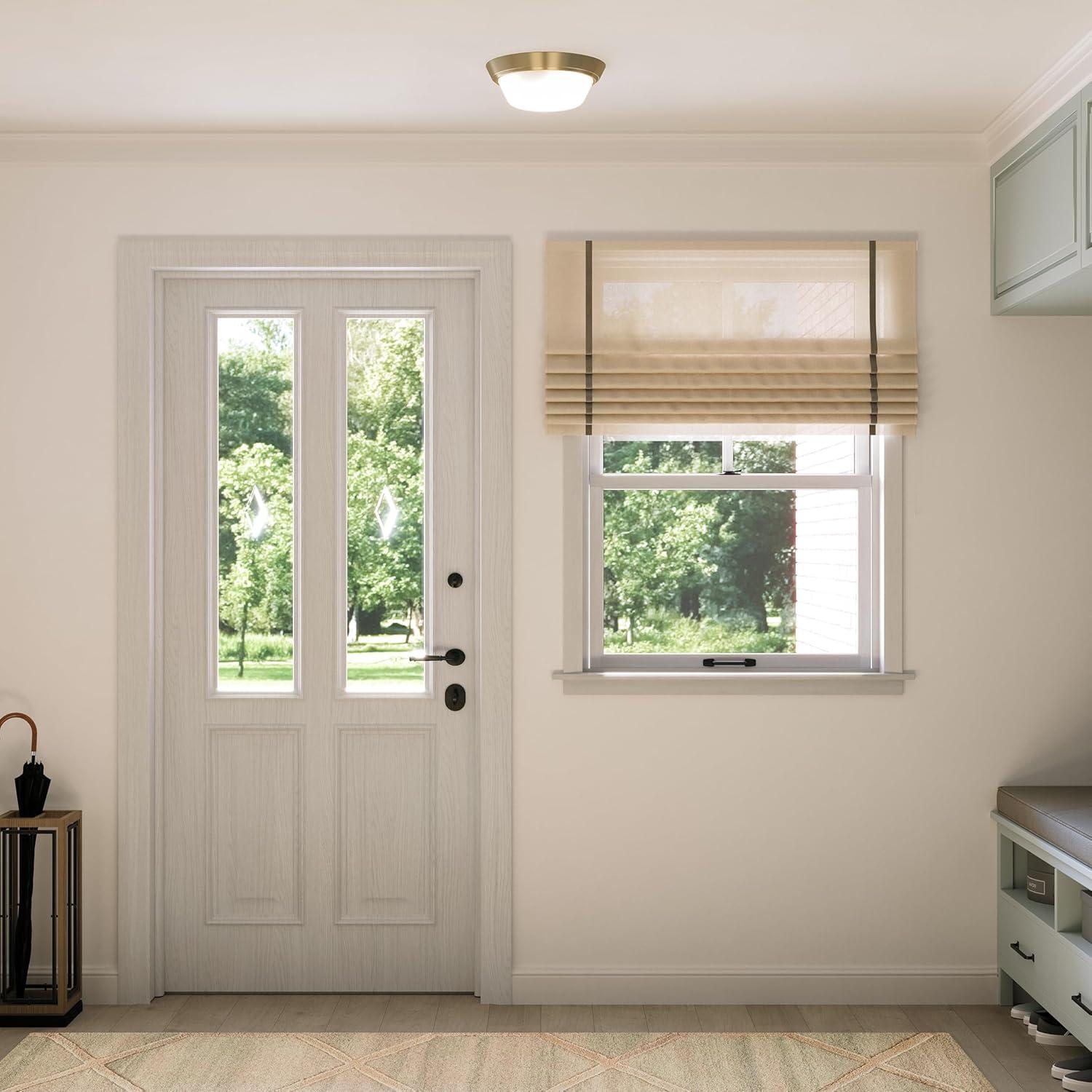 image:imageProgress Lighting Edessa Collection TwoLight Small Flush Mount Light with White Glass Shade