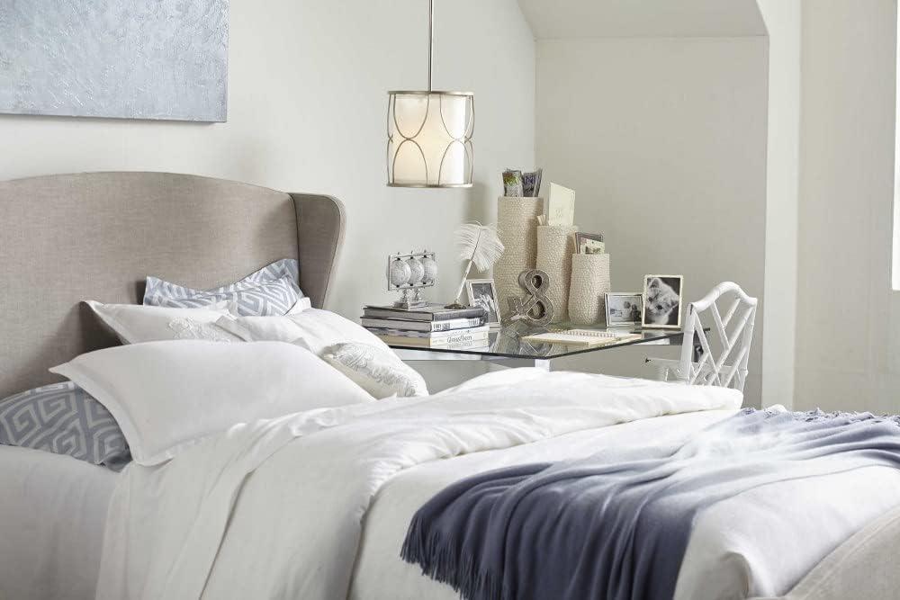image:imageProgress Lighting Landree Collection 1Light White Silk Shade Luxe MiniPendant Light Matte Black