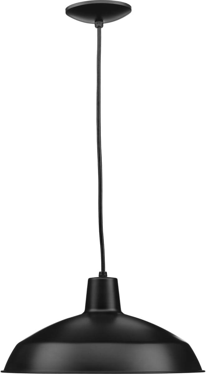 image:imageProgress Lighting Metal Shade Collection 1Light Spun Metal Shade Farmhouse Pendant Light Brushed NickelBlack