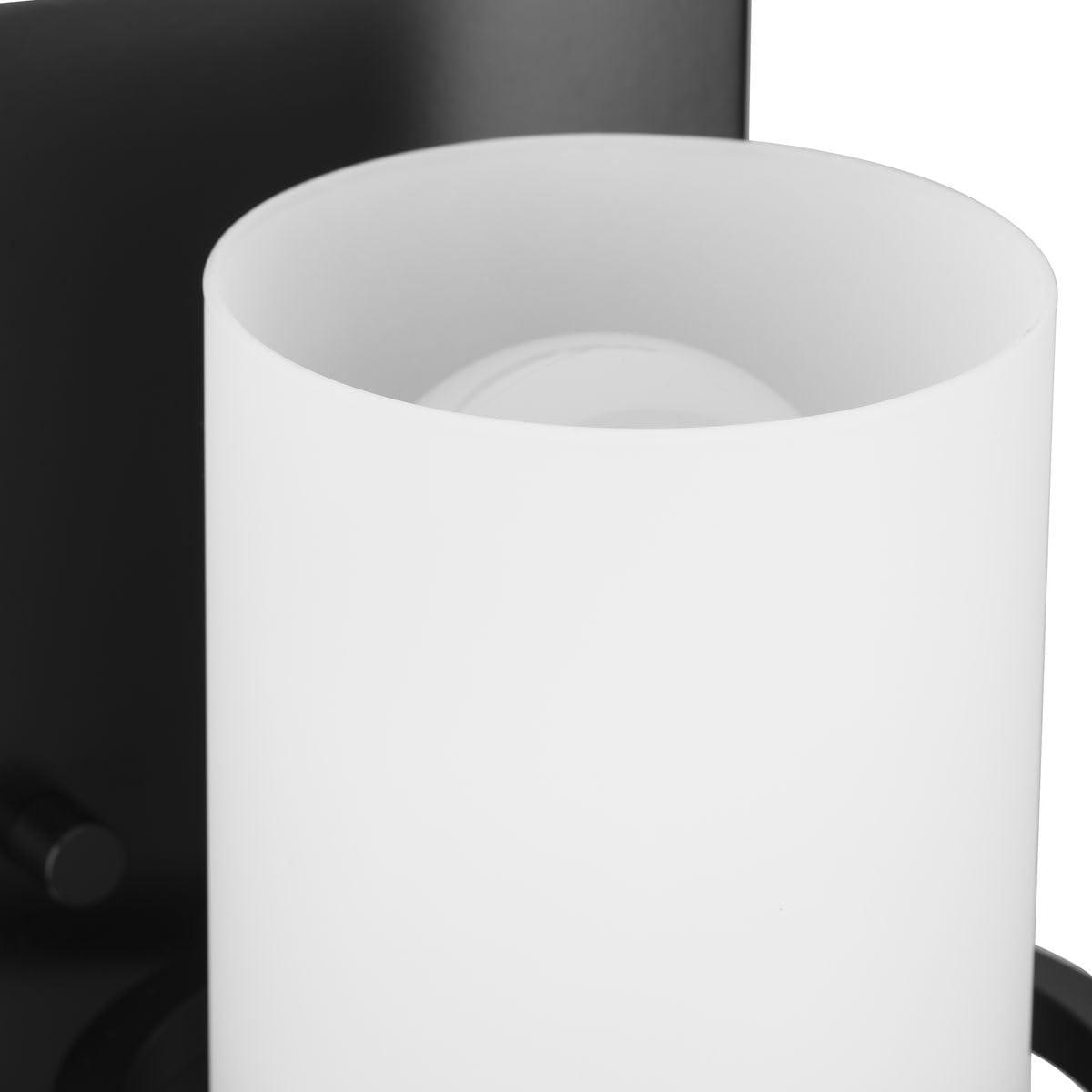 image:imageProgress Lighting P300415015 Reiss 2275 in ThreeLight Polished Chrome Vanity Light with Etched Glass ShadeMatte Black