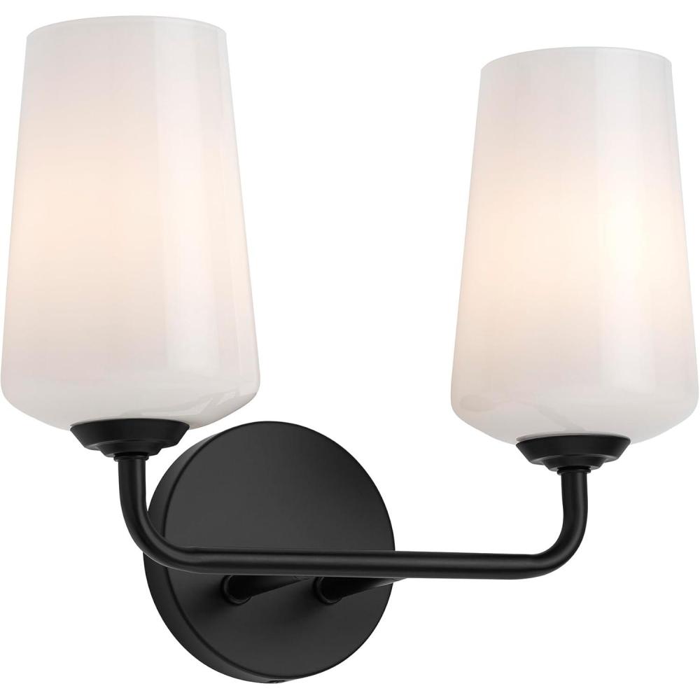 image:imageProgress Lighting Celino Collection TwoLight Vanity Light with White Glass Shades