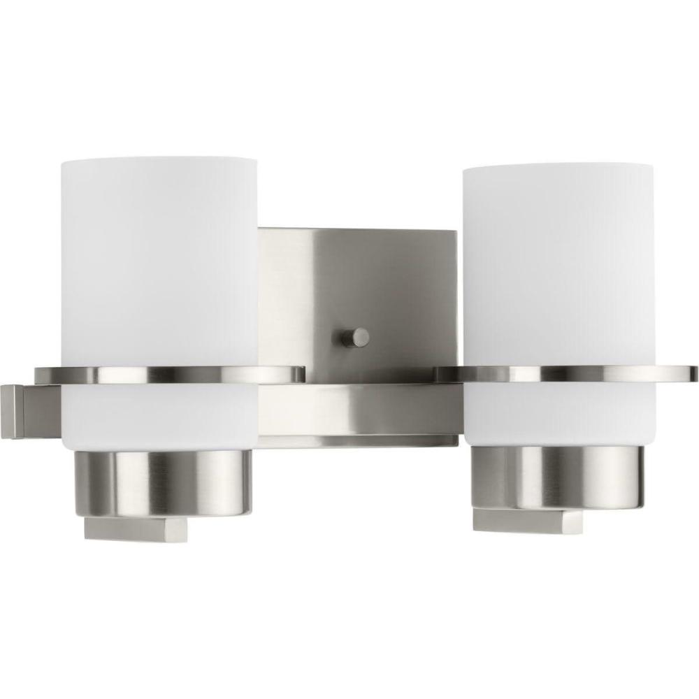 image:imageProgress Lighting P300415015 Reiss 2275 in ThreeLight Polished Chrome Vanity Light with Etched Glass ShadeBrushed Nickel