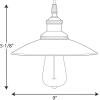 Progress Lighting 1-Light Brass Paint Inside Metal Shade Farmhouse Mini-Pendant Light, Archives Collection, Indoor, P5161-20, Antique Bronze