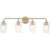 Progress Lighting Celino Collection Four-Light Vanity Light with Clear Glass Shades