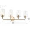 Progress Lighting Celino Collection Four-Light Vanity Light with Clear Glass Shades