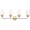 Progress Lighting Celino Collection Four-Light Vanity Light with Clear Glass Shades