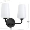 Progress Lighting Celino Collection Two-Light Vanity Light with White Glass Shades
