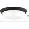 Progress Lighting Edessa Collection Two-Light Large Flush Mount Light with White Glass Shade