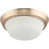 Progress Lighting Edessa Collection Two-Light Small Flush Mount Light with White Glass Shade