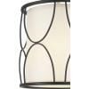 Progress Lighting Landree Collection 1-Light White Silk Shade Luxe Mini-Pendant Light Matte Black
