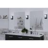 Progress Lighting P300415-015 Reiss 22.75 in. Three-Light Polished Chrome Vanity Light with Etched Glass Shade(Matte Black)
