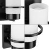 Progress Lighting P300415-015 Reiss 22.75 in. Three-Light Polished Chrome Vanity Light with Etched Glass Shade(Matte Black)