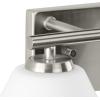 Progress Lighting P300431-009 Copeland Collection 15 in. Two-Light Brushed Nickel Vanity Light with Etched Opal Glass Shades