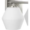 Progress Lighting P300431-009 Copeland Collection 15 in. Two-Light Brushed Nickel Vanity Light with Etched Opal Glass Shades