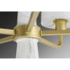 Progress Lighting Palacio Collection 9-Light White Silk Fabric Shade Luxe Chandelier Light Vintage Gold