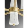 Progress Lighting Palacio Collection 9-Light White Silk Fabric Shade Luxe Chandelier Light Vintage Gold