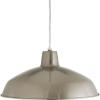 Progress Lighting Metal Shade Collection 1-Light Spun Metal Shade Farmhouse Pendant Light Brushed Nickel(Brushed Nickel)