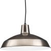 Progress Lighting Metal Shade Collection 1-Light Spun Metal Shade Farmhouse Pendant Light Brushed Nickel(Venetian Bronze)