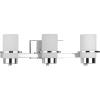 Progress Lighting P300415-015 Reiss 22.75 in. Three-Light Polished Chrome Vanity Light with Etched Glass Shade(Polished Chrome)